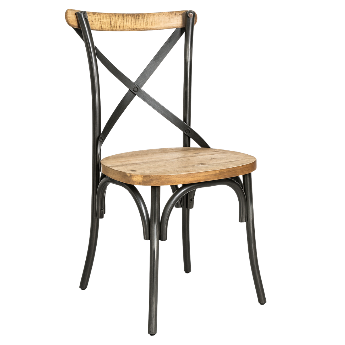 DL CROSS Black vintage Wooden indoor chair